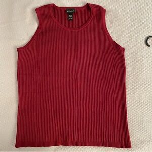 Lane Bryant Red Sleeveless Ribbed vest
